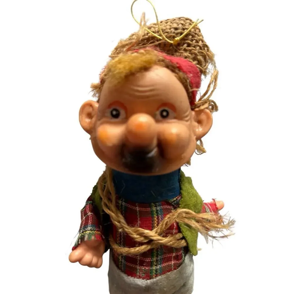 Dirty Barefoot Bearded Man MADE IN JAPAN Tramp Farmer Hobo Vintage Toy Figure